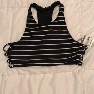 Striped swim top